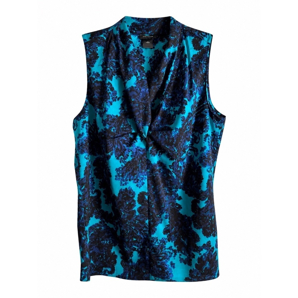 Ann Taylor Sleeveless V-Neck Blouse – Size 4 – NWT – Silky Feel – MSRP $55
